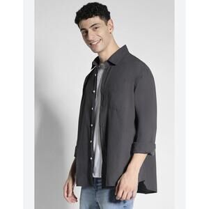 Mens American Eagle Relaxed Fit Button Up Shirt